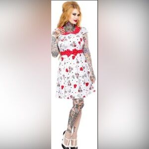 Sourpuss I heart pitbulls Lizzie dress. NWOT. Size XL.  Retired and hard to find